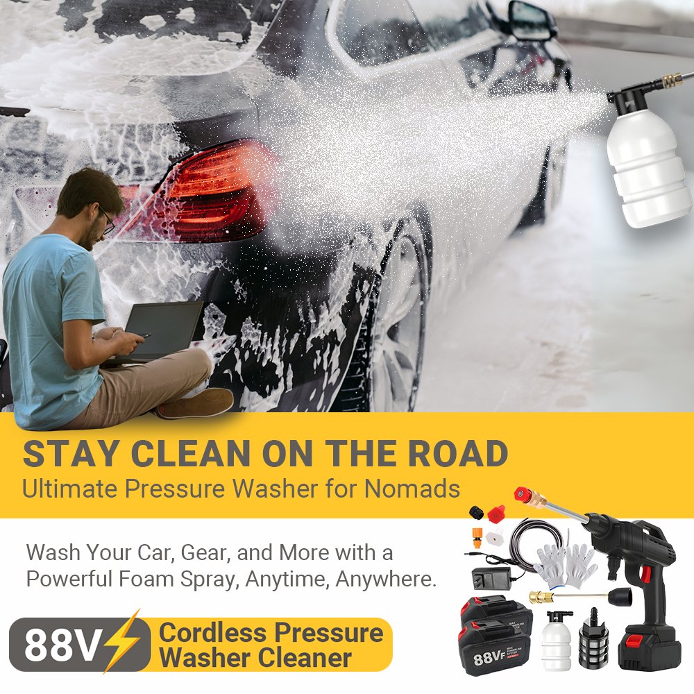 88V Cordless Electric High Pressure Washer