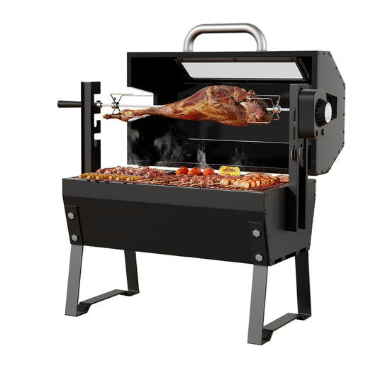 Grillz Charcoal Electric BBQ Smoker Roaster