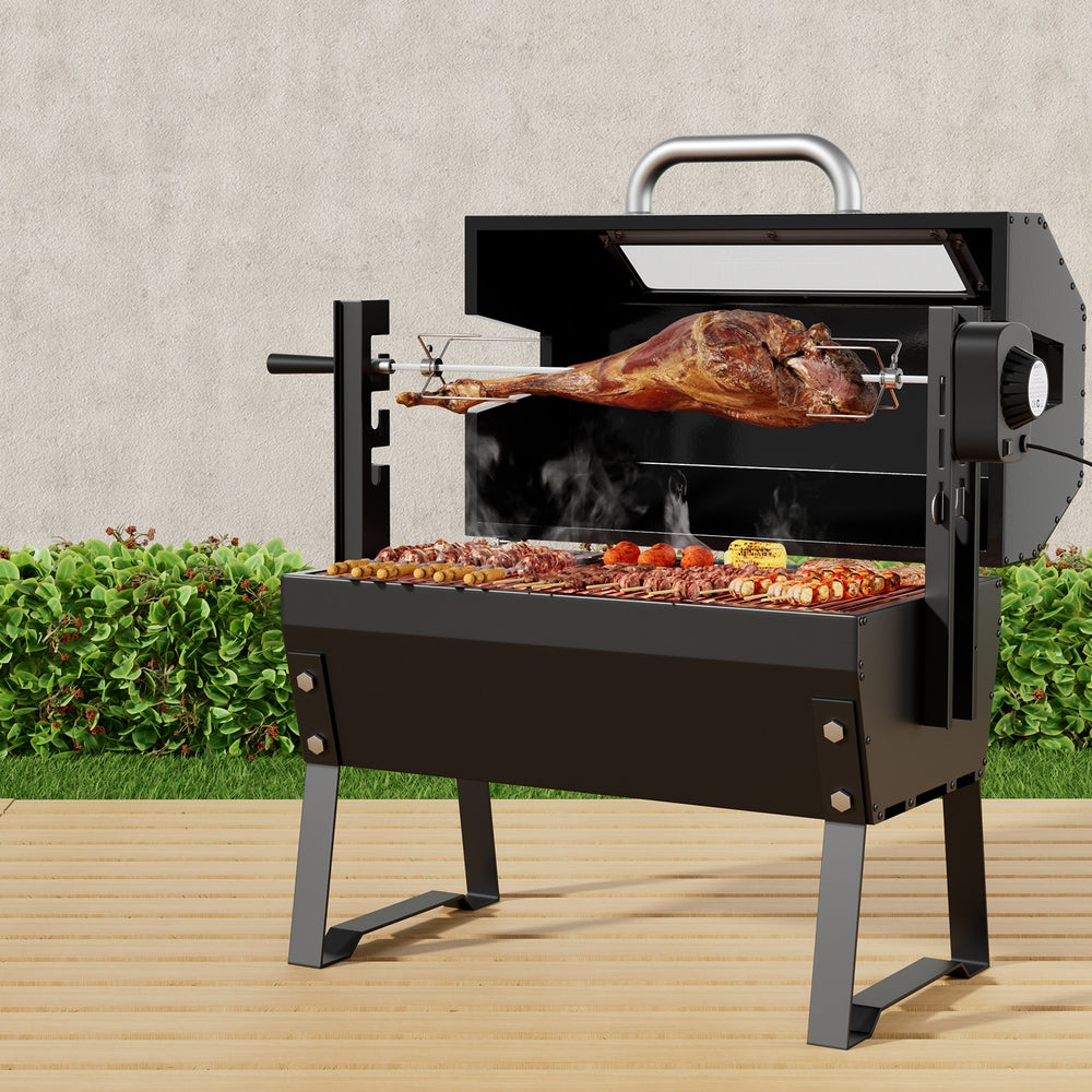Grillz Charcoal Electric BBQ Smoker Roaster