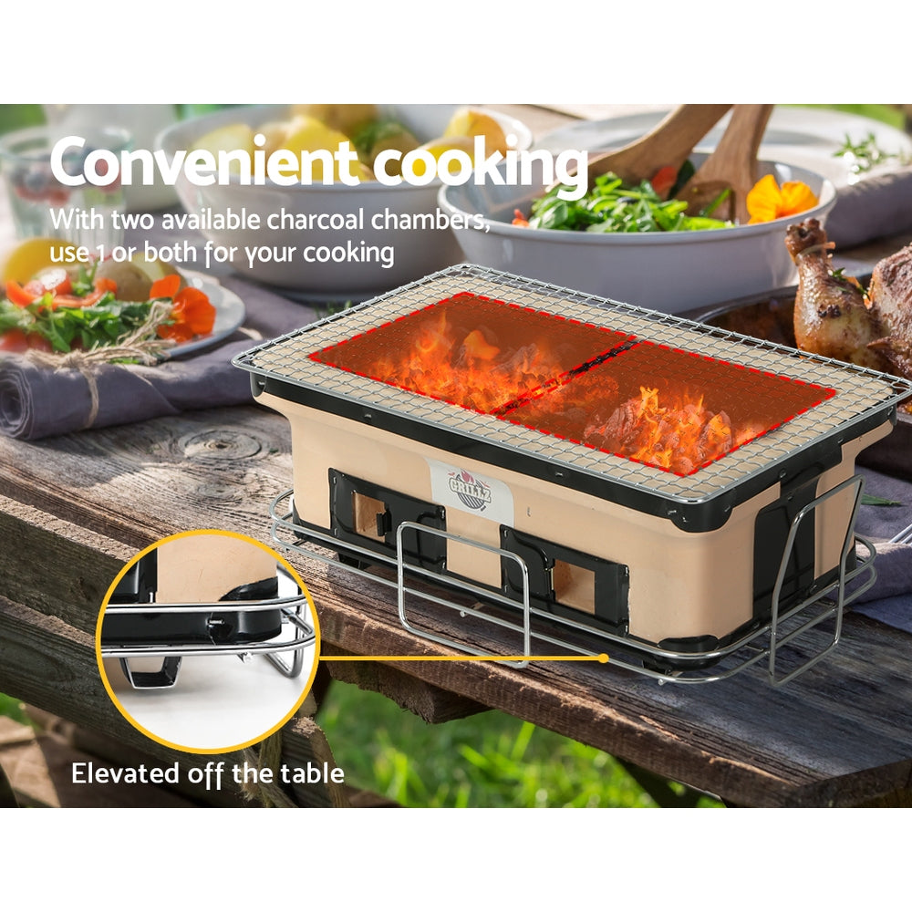 Grillz Tabletop Charcoal BBQ Smoker