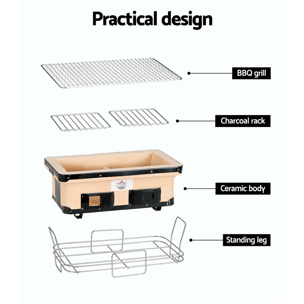 Grillz Tabletop Charcoal BBQ Smoker