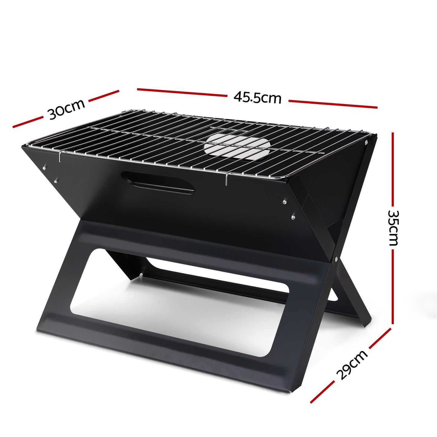 Grillz Foldable Charcoal BBQ Smoker