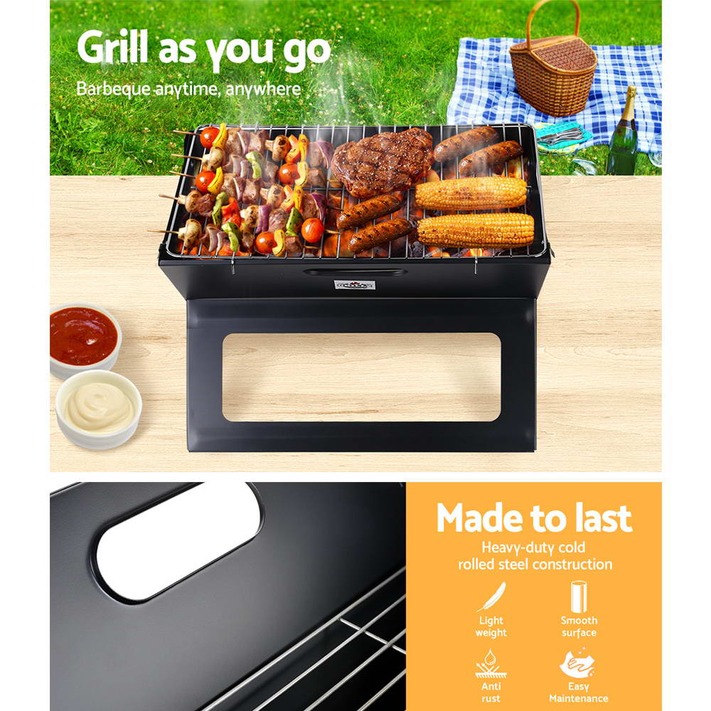Grillz Foldable Charcoal BBQ Smoker