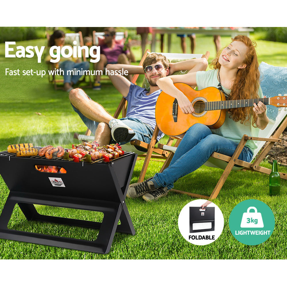 Grillz Foldable Charcoal BBQ Smoker