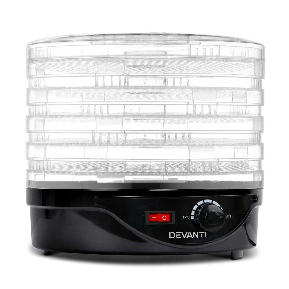 Devanti 5 Trays Food Dehydrator - Fruit Beef Jerky Biltong Dryer