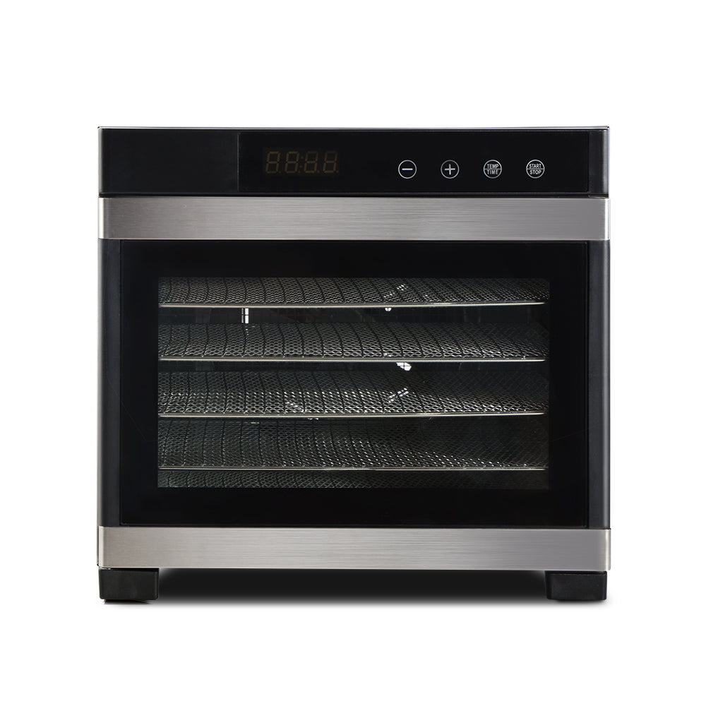 Premium Devanti 6-Tray Food Dehydrator with Stainless Steel Body and Trays