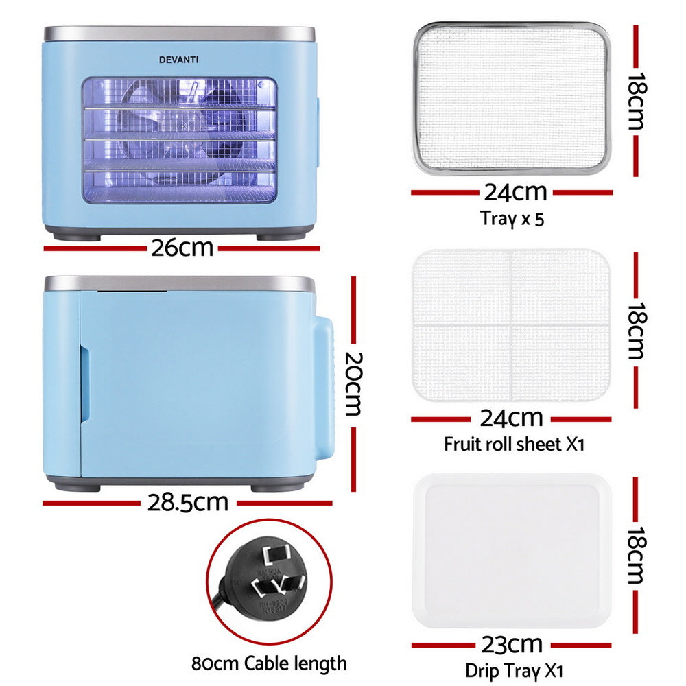 5-Tray Food Dehydrator 500W