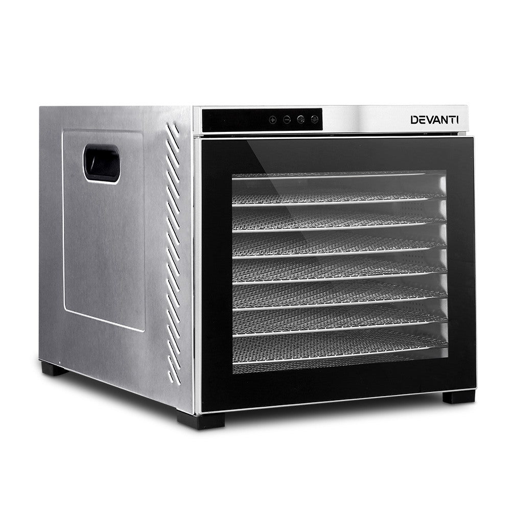 Devanti 10 Tray Food Dehydrator - Stainless Steel