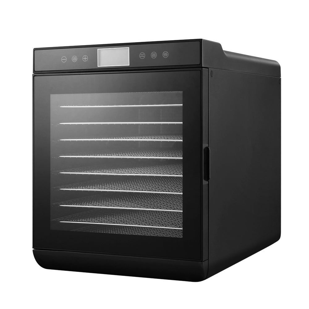 Devanti 10-Tray Food Dehydrator - Large Capacity Black Stainless Steel