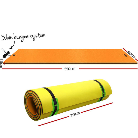 Floating Water Mat 5.5x1.8m Foam Pad Swimming Pool Island Platform