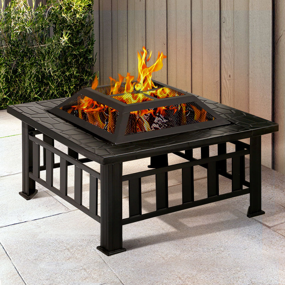 Grillz 2-in-1 Fire Pit & BBQ Table