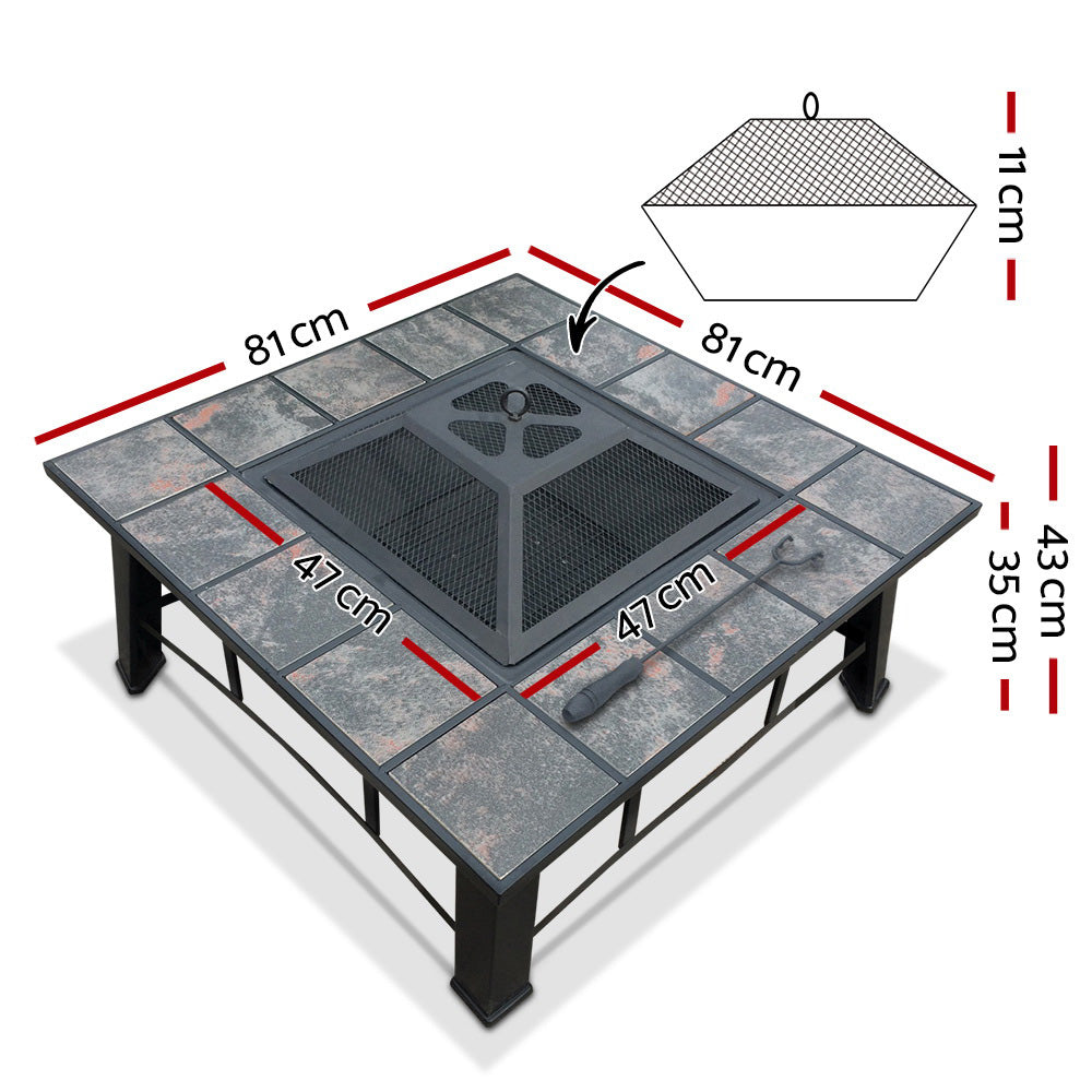 Grillz 4-in-1 Fire Pit, Ice Bucket & Grill Table