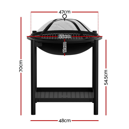 Grillz 2-in-1 Fire Pit & BBQ Grill – Outdoor
