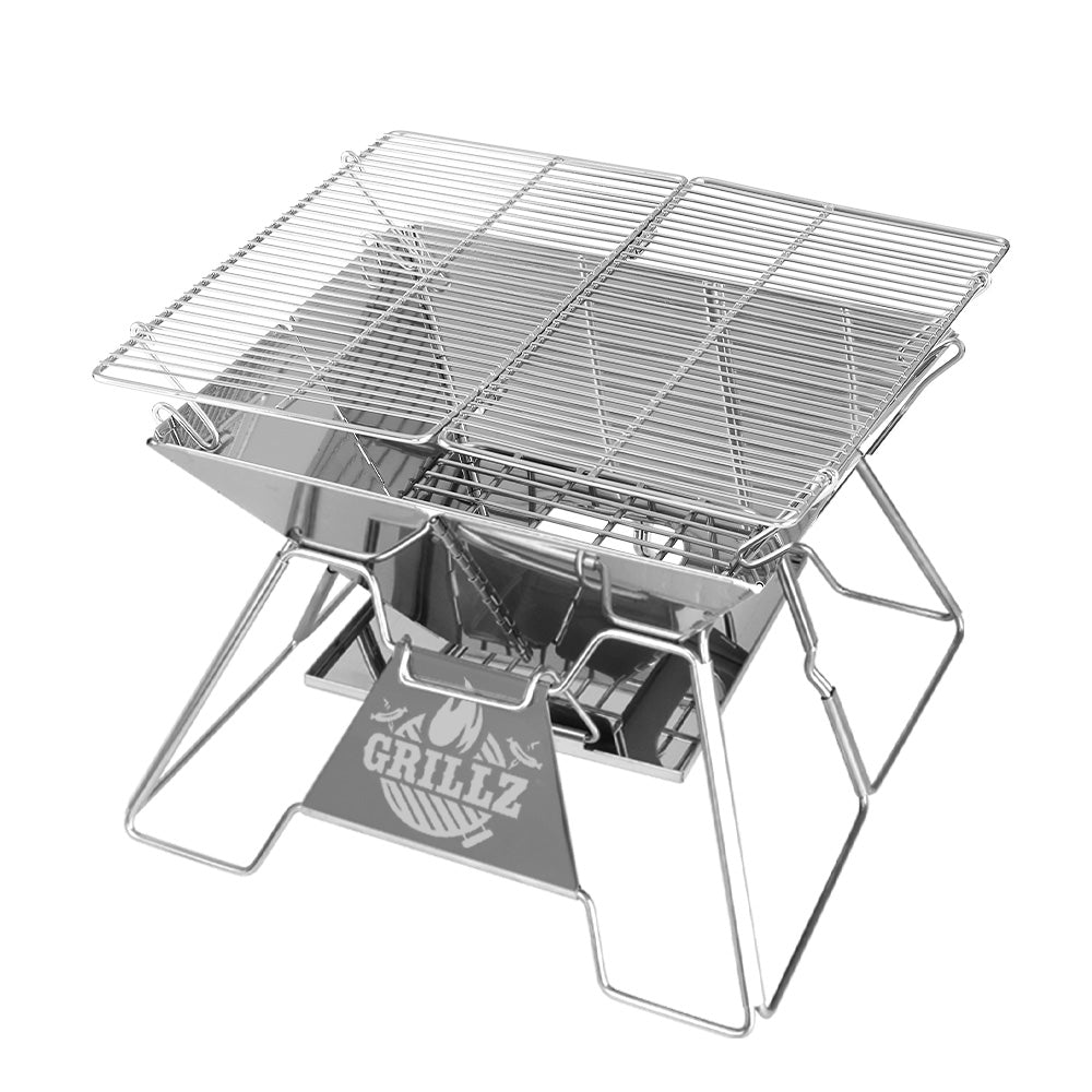 Grillz Fire Pit BBQ Grill with Carry Bag