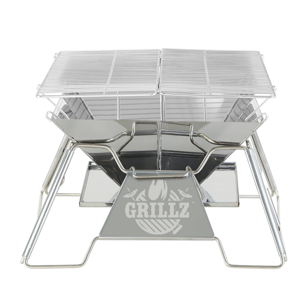 Grillz Fire Pit BBQ Grill with Carry Bag