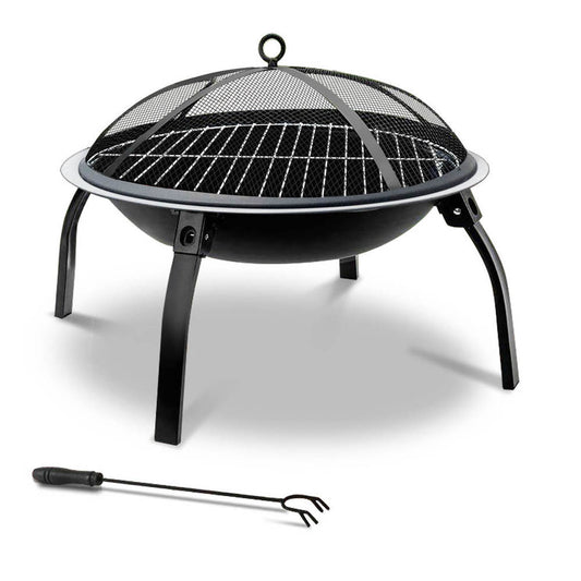 Portable Charcoal Fire Pit BBQ – 22"