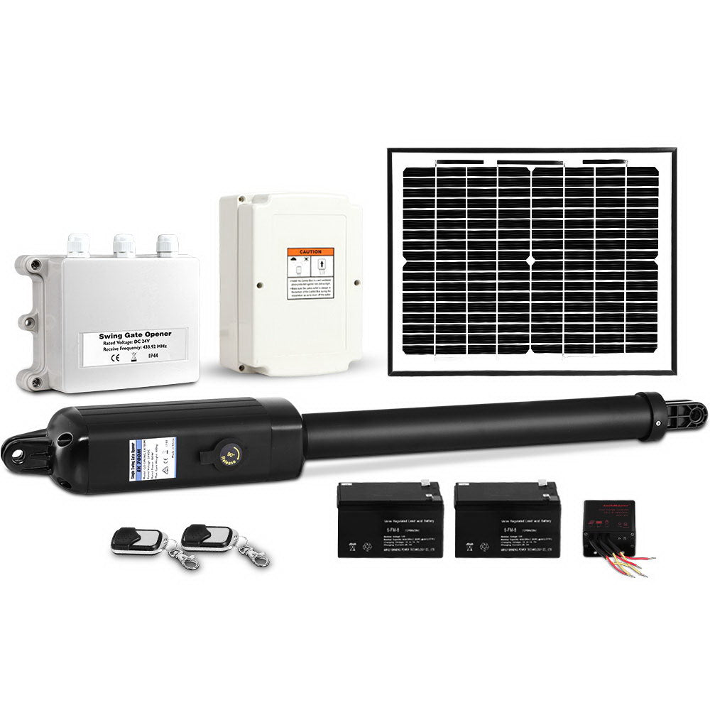 Lockmaster Single Swing Gate Opener 600KG 10W Solar Panel