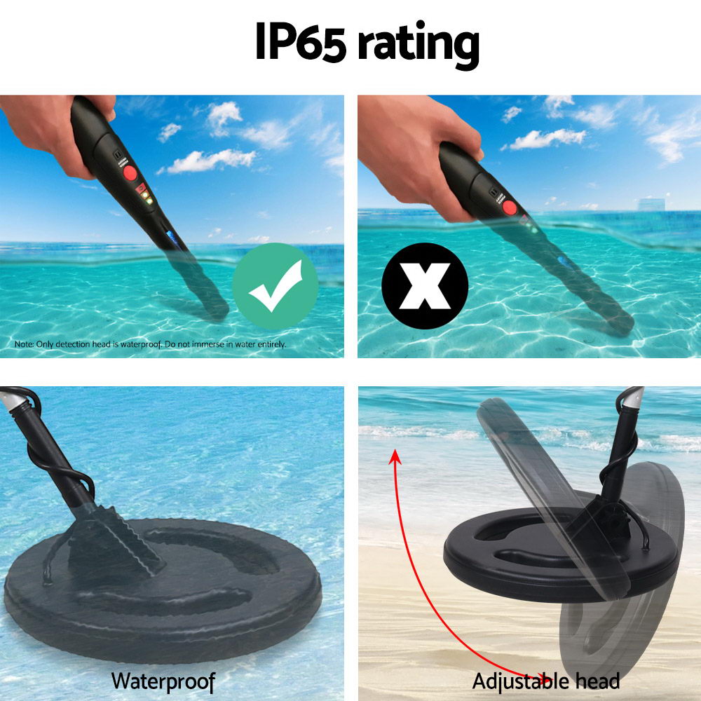 Metal Detector 220MM Deep Sensitive Waterproof LCD with Pinpointer