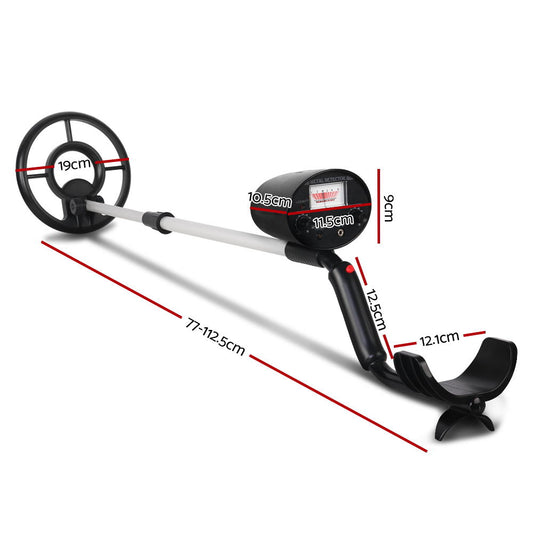 Metal Detector 180MM Deep Sensitive Waterproof LCD - Black