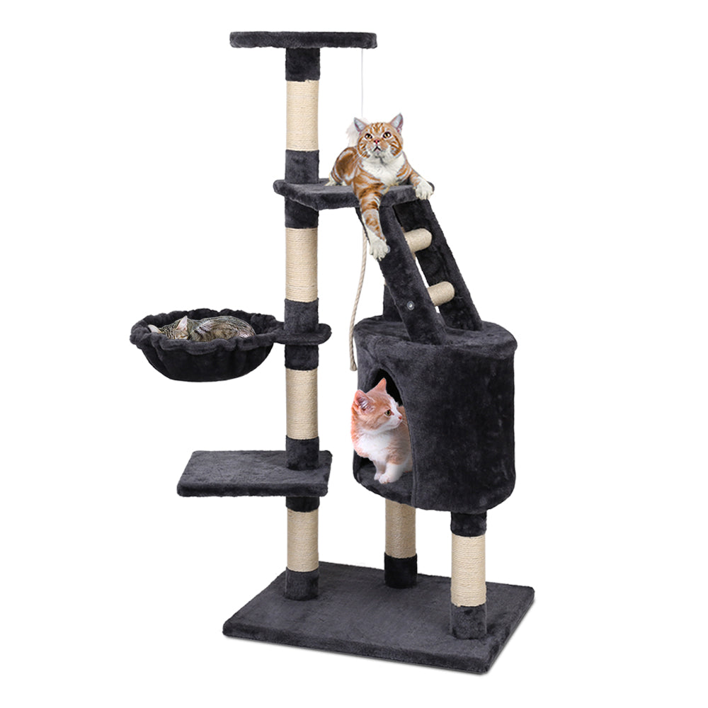 Cat Tree 120cm Tower Scratching Post Scratcher Wood Condo House Bed Toys
