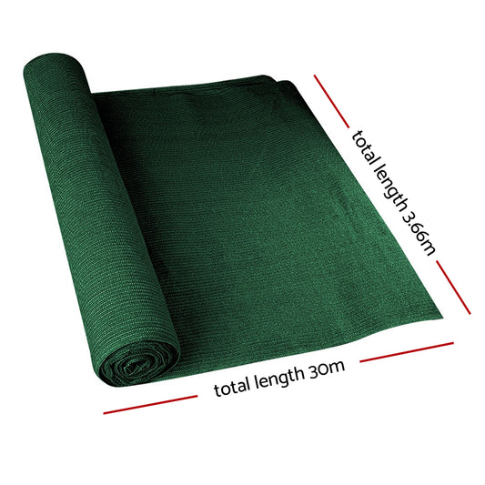 50% Shade Cloth 3.66x30m Shade Cloth Sail Heavy Duty Shadecloth Garden Mesh Roll GR
