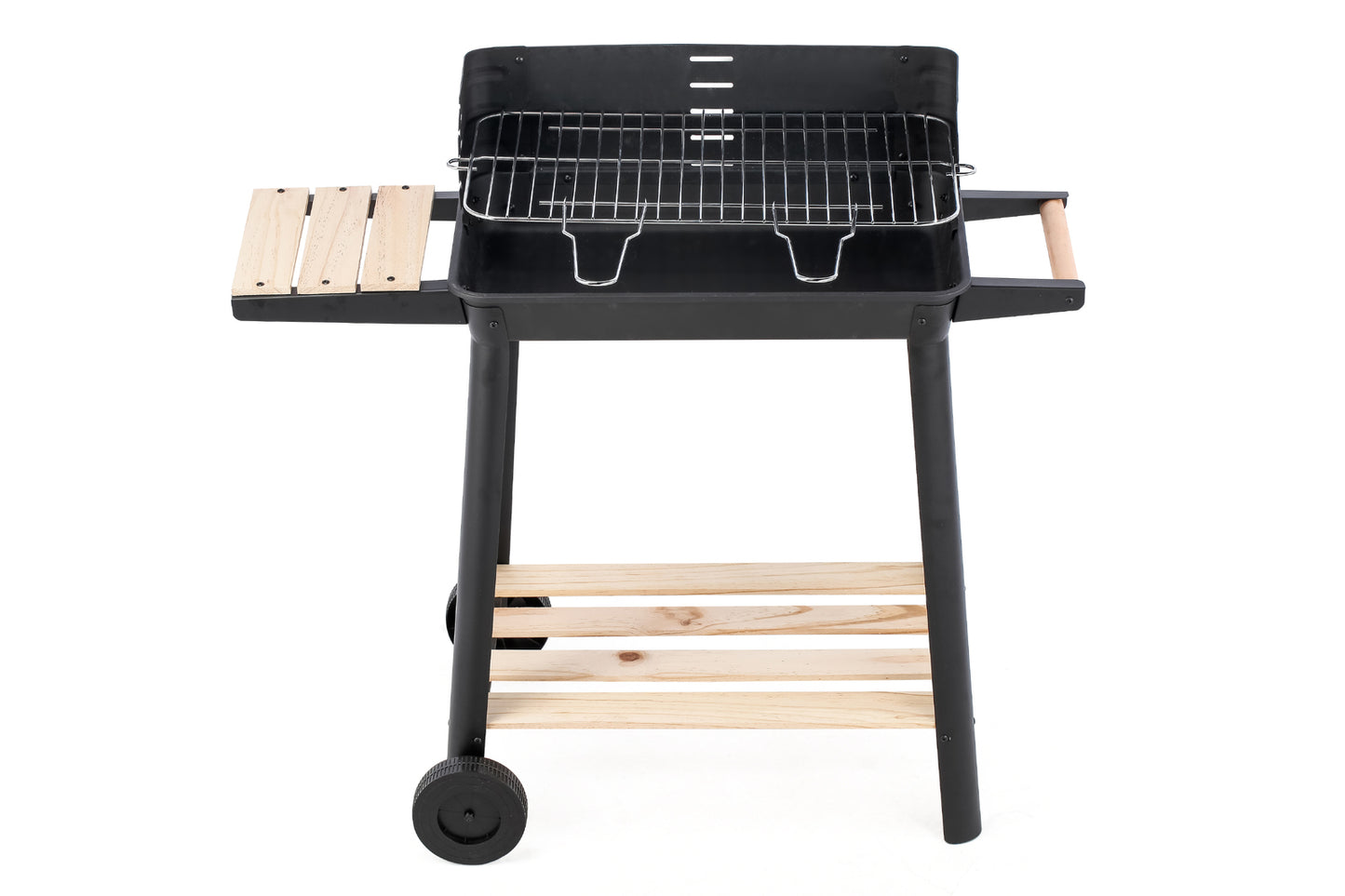 Charcoal Grill with Manual Rotisserie & Trolley