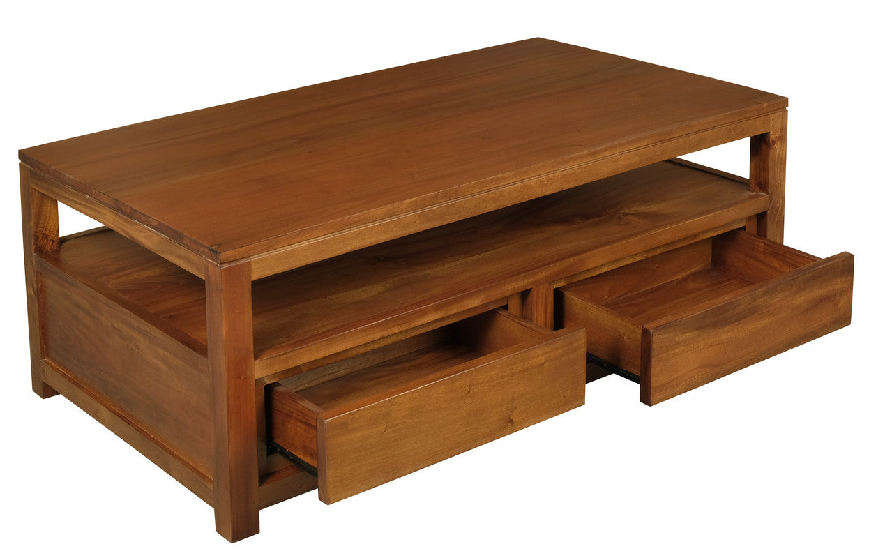 Amsterdam 4 Drawer Coffee Table (Light Pecan)