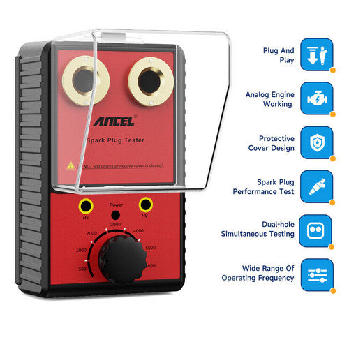 Ancel 12V Car Spark Plug Tester Auto Ignition System Tester