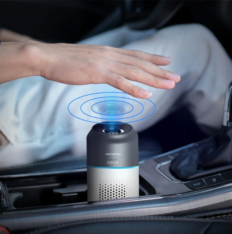 Car Air Purifier Air Freshener Portable Oxygen Bar Ozone Negative Ionizer Cleaner-White