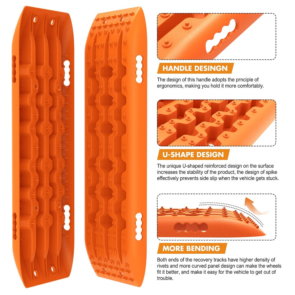 X-BULL 4WD Recovery tracks 10T 2 Pairs/ Sand tracks/ Mud tracks/ Mounting Bolts Pins Gen 2.0