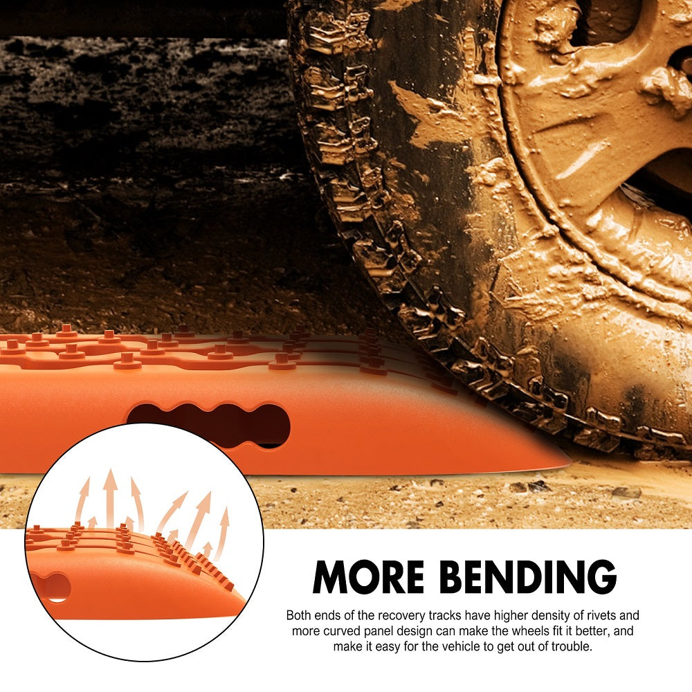 X-BULL 4WD Recovery tracks 10T 2 Pairs/ Sand tracks/ Mud tracks/ Mounting Bolts Pins Gen 2.0