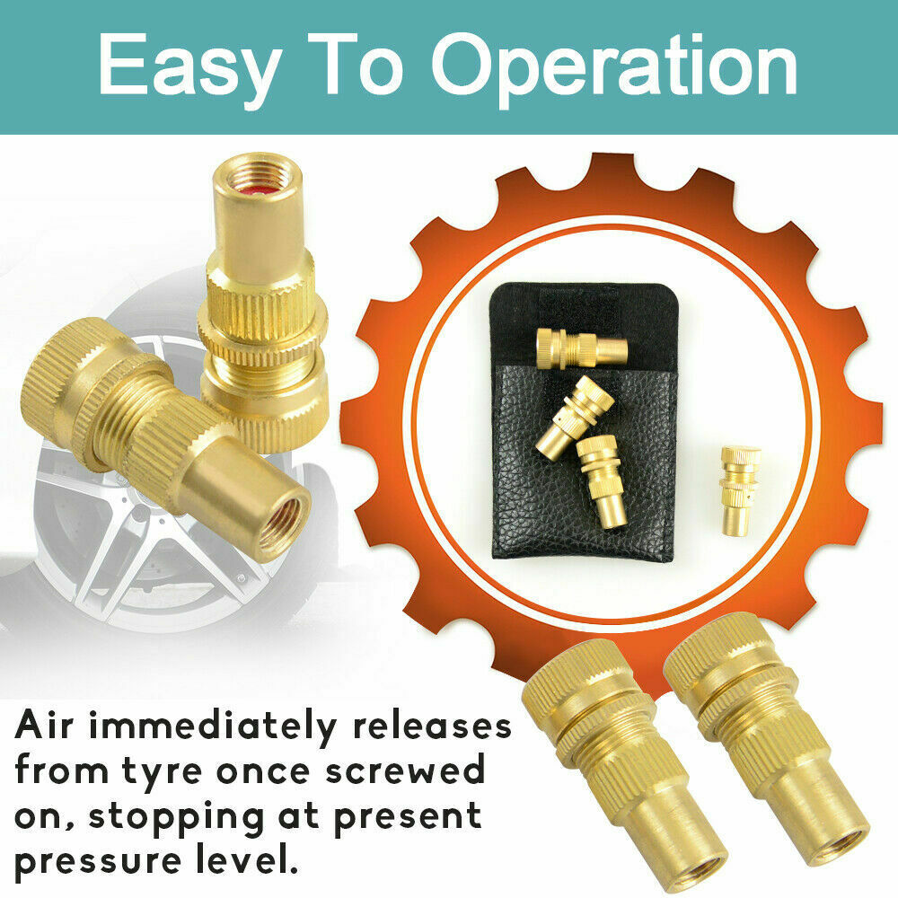 X-BULL Tyre Deflators Brass Air Deflator 0-60 PSI tyre Valve Core Tool Automatic
