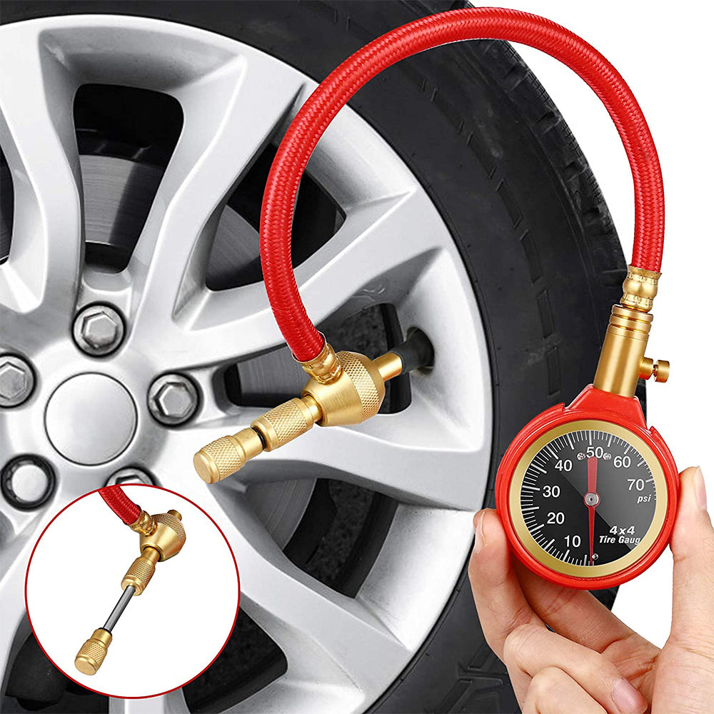 X-BULL Tyre Deflators tyre Automatic 4WD Pressure Gauge 4 Brass Deflator