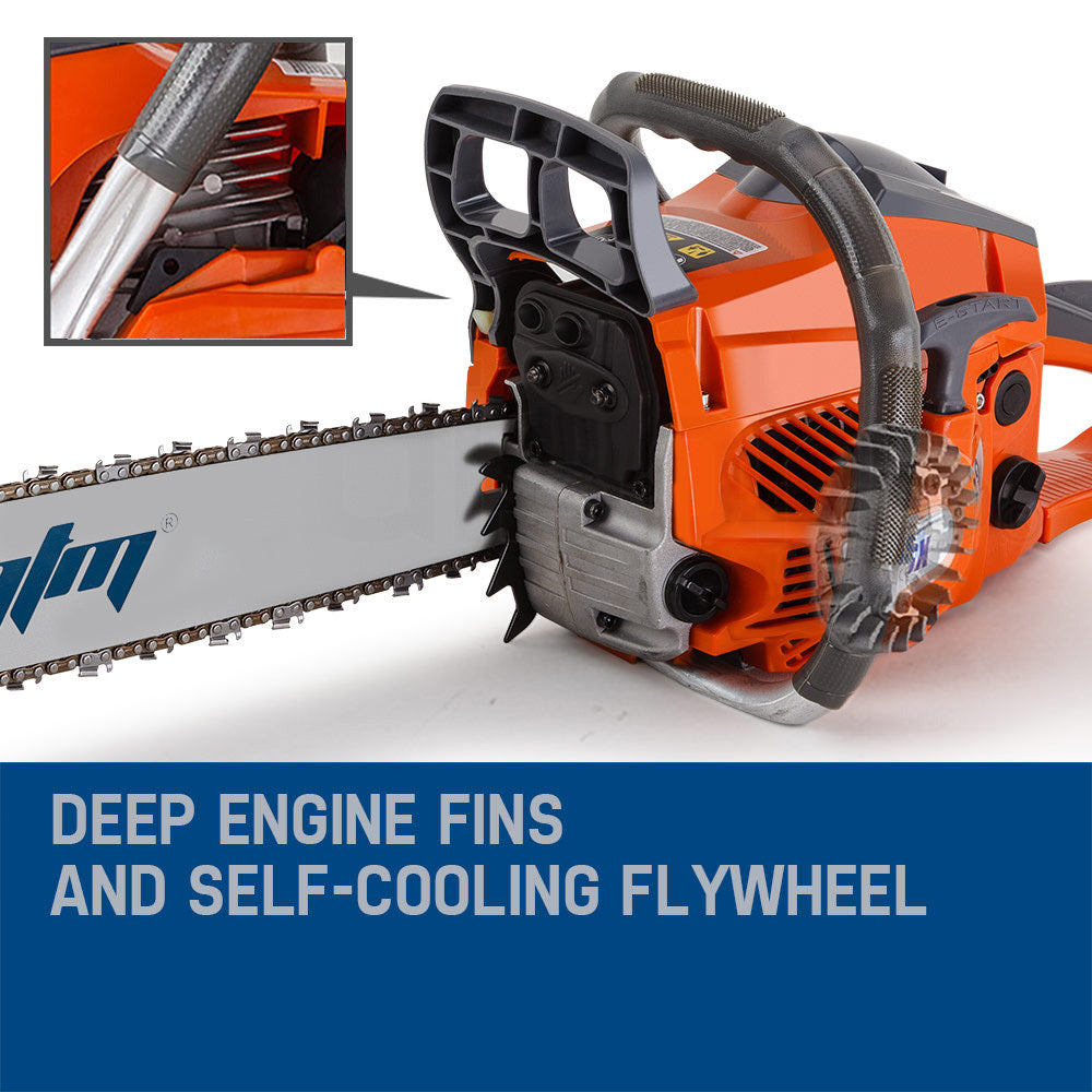 MTM Chainsaw Petrol Commercial 20 Bar E-Start Tree Pruning Chain