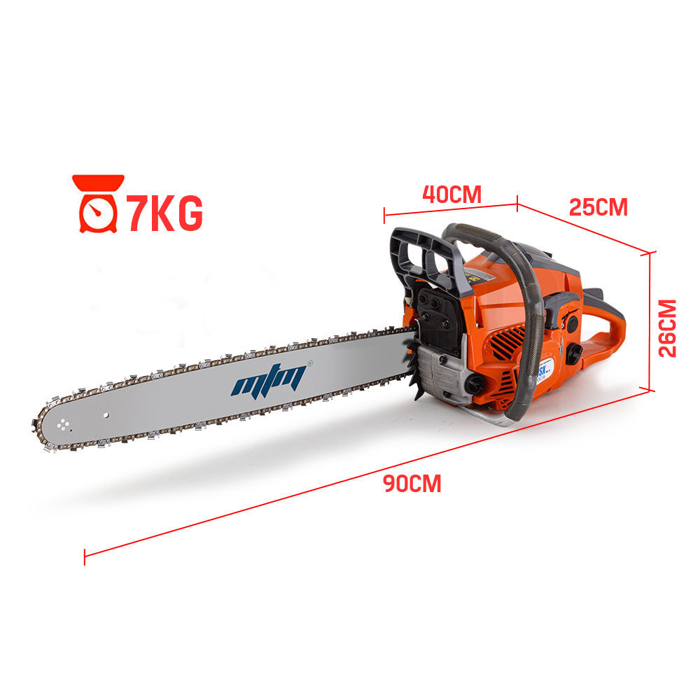 MTM Chainsaw Petrol Commercial 20 Bar E-Start Tree Pruning Chain