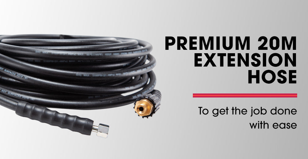 Jet-USA 20M Petrol Pressure Washer Hose Extension with Drain Cleaner