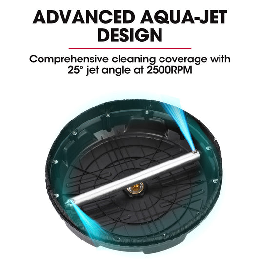 Jet-USA 15" Nylon Pressure Washer Surface Cleaner, 1/4" Fitting, For