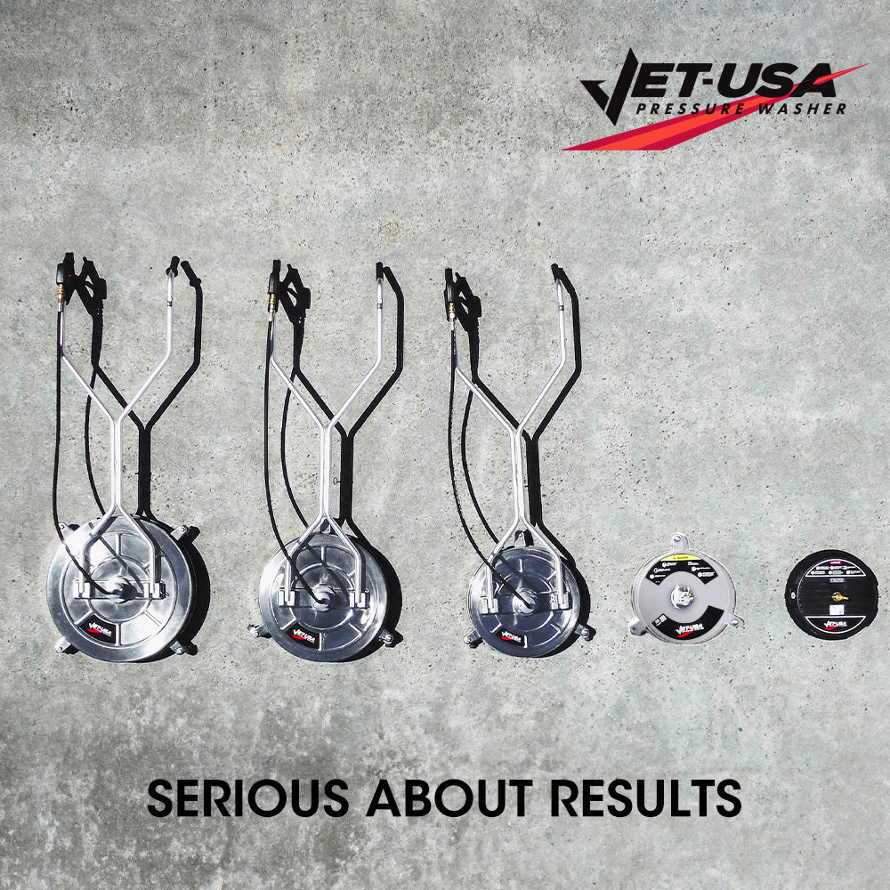 Jet-USA 15" Stainless Steel Pressure Washer Surface Cleaner, 1/4" Fitting,