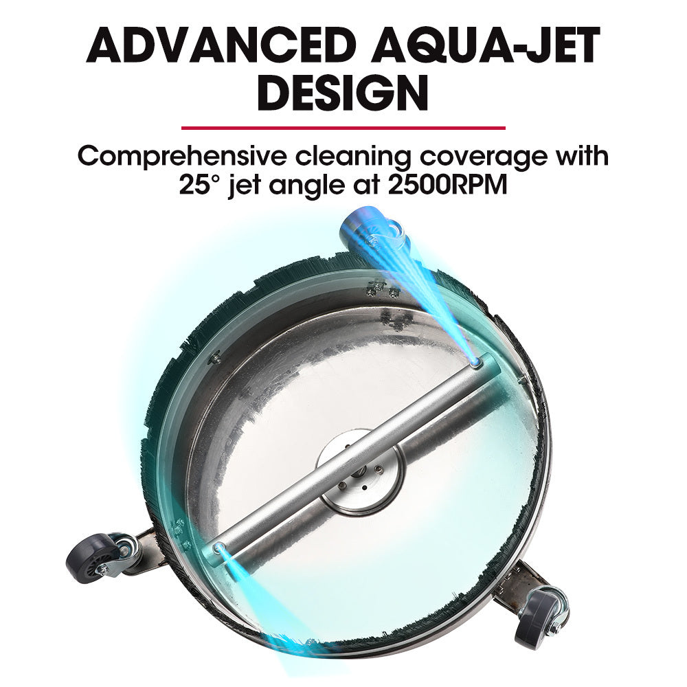 Jet-USA 18" Stainless Steel Pressure Washer Surface Cleaner with Yoke
