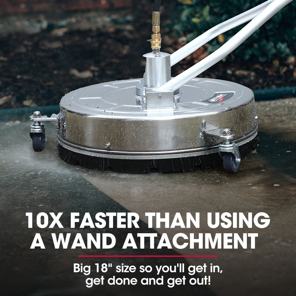 Jet-USA 18" Stainless Steel Pressure Washer Surface Cleaner with Yoke