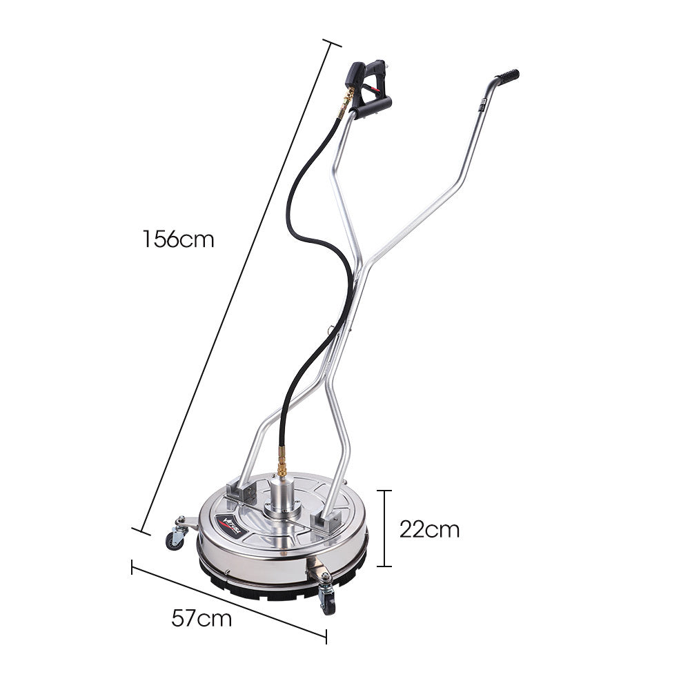 Jet-USA 18" Stainless Steel Pressure Washer Surface Cleaner with Yoke