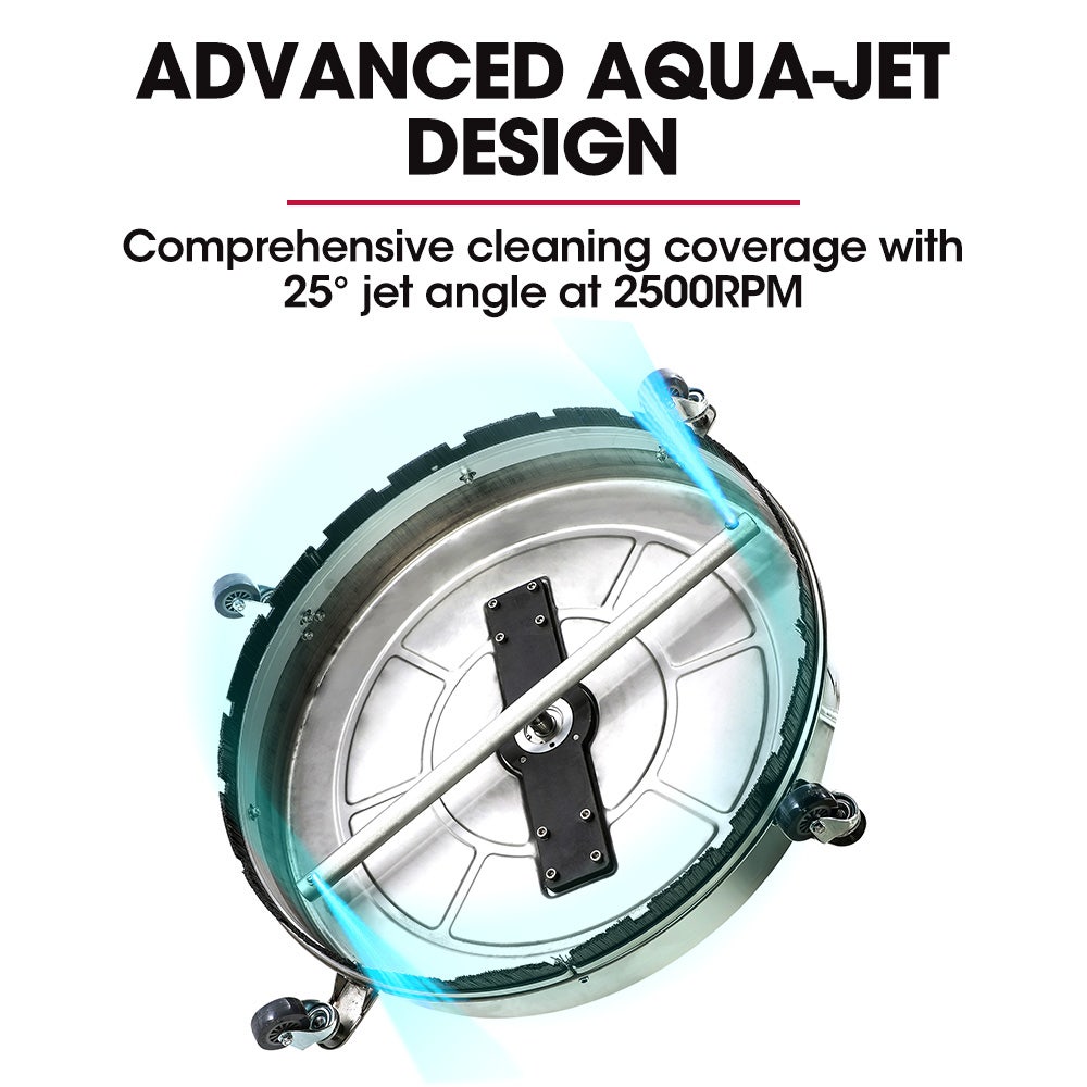 Jet-USA 21" Stainless Steel Pressure Washer Surface Cleaner with Yoke