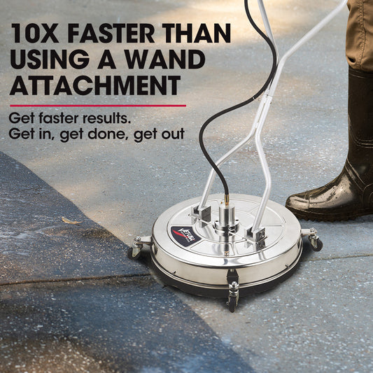 Jet-USA 24" Stainless Steel Pressure Washer Surface Cleaner, 3/8" Fitting,