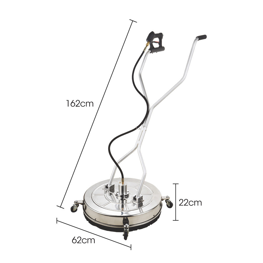 Jet-USA 24" Stainless Steel Pressure Washer Surface Cleaner, 3/8" Fitting,