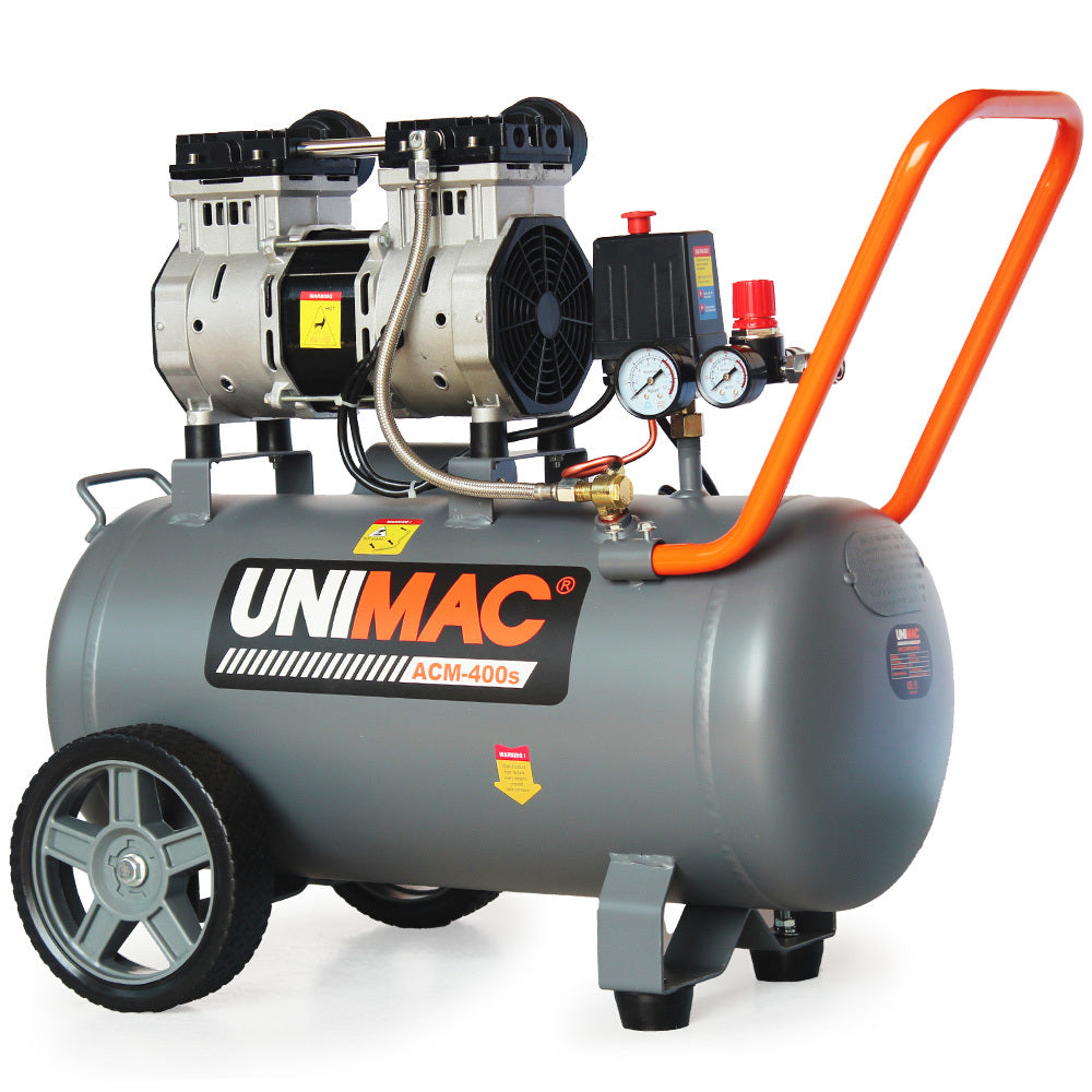 UNIMAC 40L 2.0HP Silent Oil-Free Electric Air Compressor, Portable, Twin