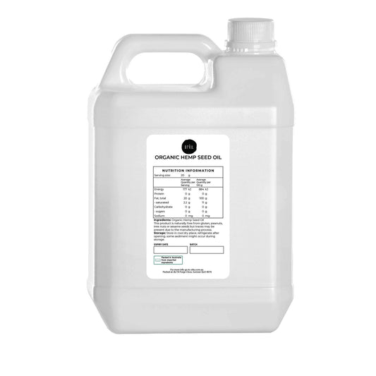 5L Organic Hemp Seed Oil - Cold Pressed Food Grade Healthy Oils Foods