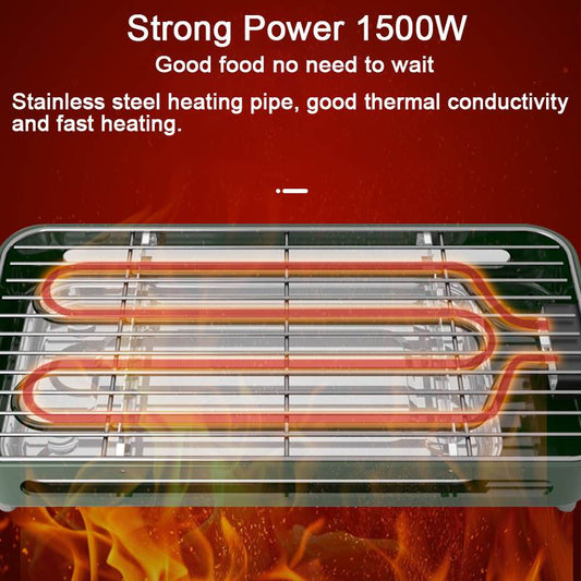 1500W Portable Smokeless Grill & Griddle