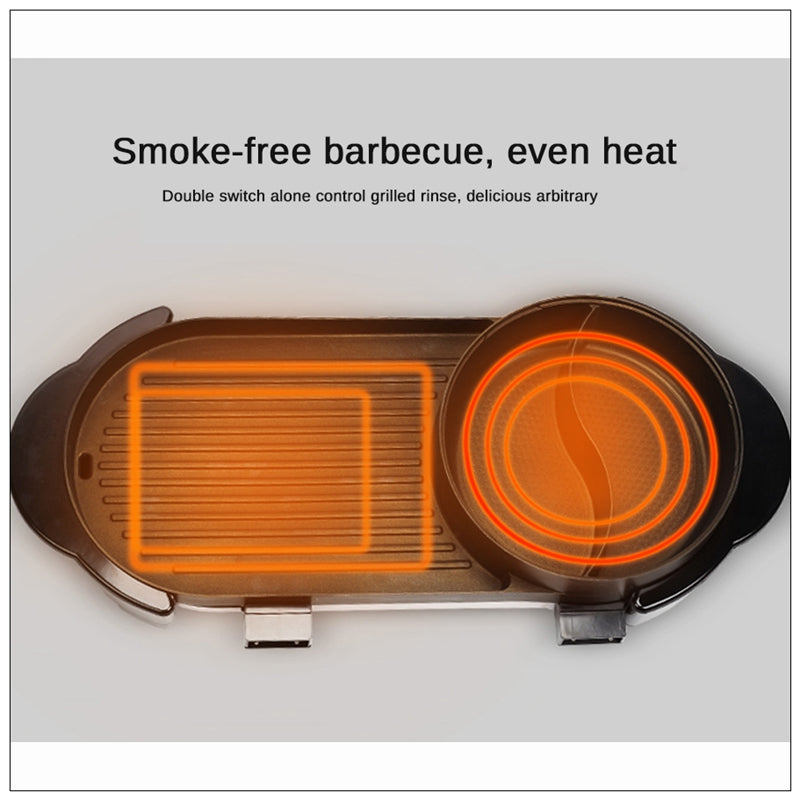 2-in-1 Electric Grill & Hot Pot Steamboat