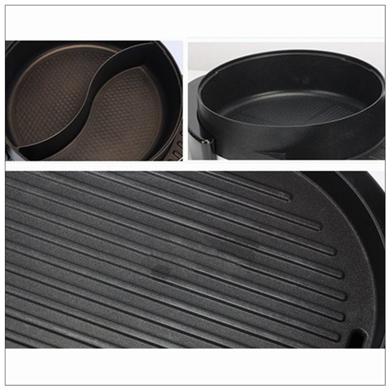 2-in-1 Electric Grill & Hot Pot Steamboat