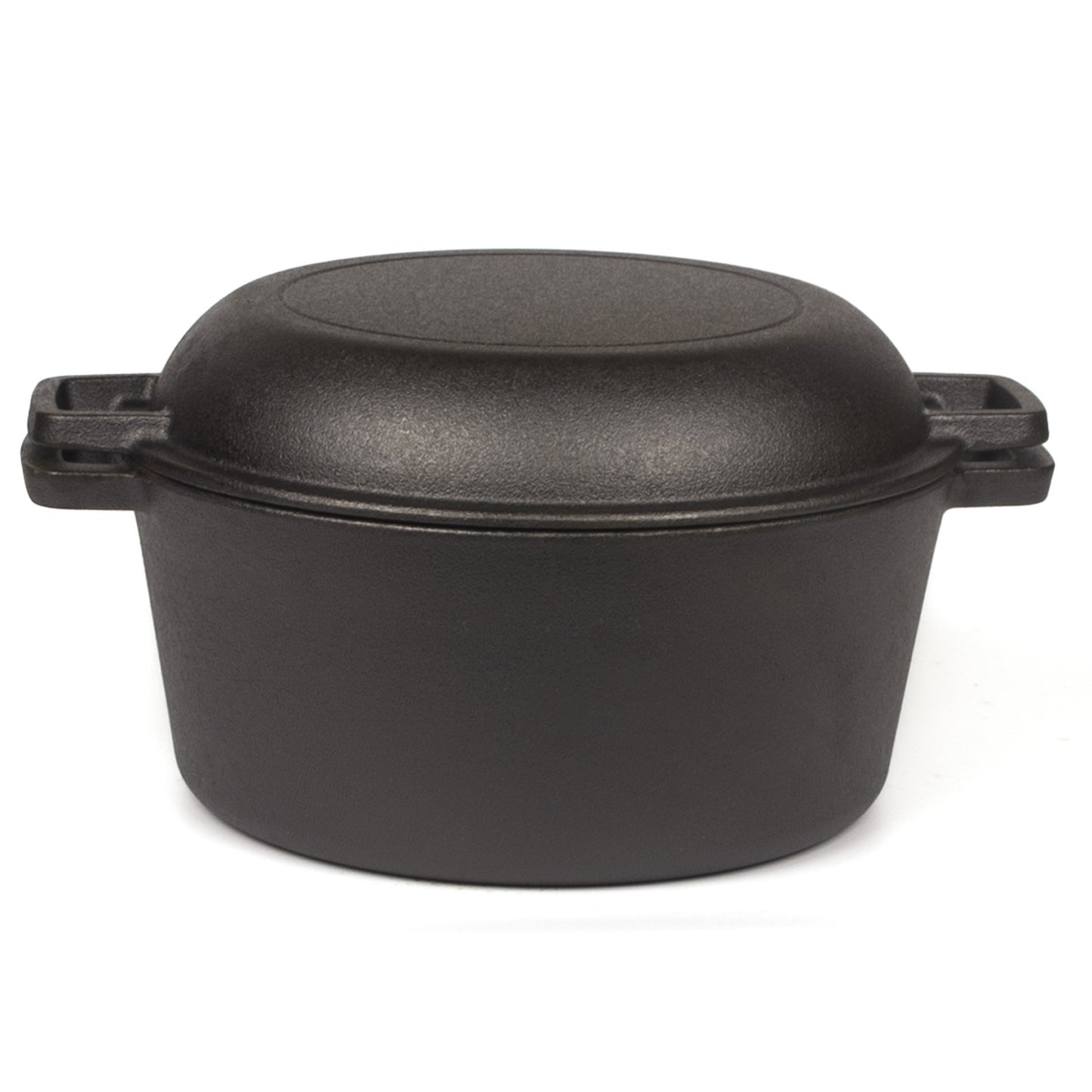 26cm 2-in-1 Cast Iron Dutch Oven & Skillet Set �C Pre-Seasoned Dual-Use Pot with Lid Fry Pan, Durable & Versatile Cookware